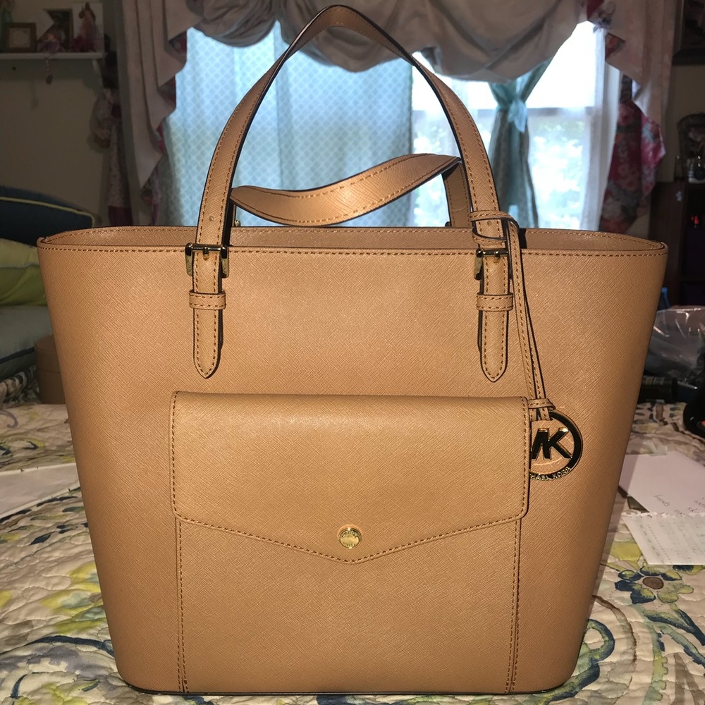 Tan Tote Bag by Michael Kors